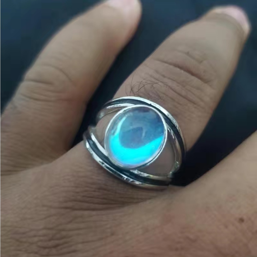 NEW MOONSTONE Ring Sterling Silver - Picture 3 of 3